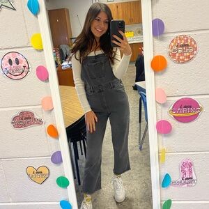 Express Black Jean Overalls